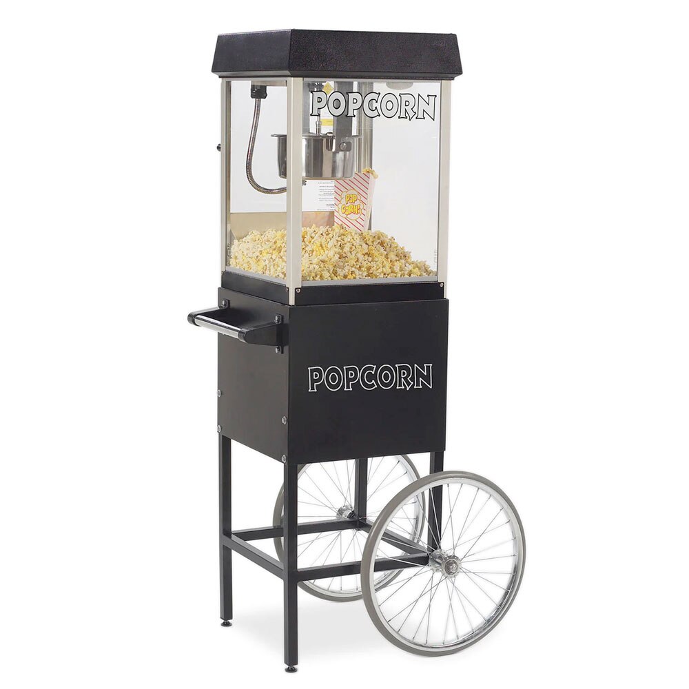 Commercial popcorn deals machine with cart